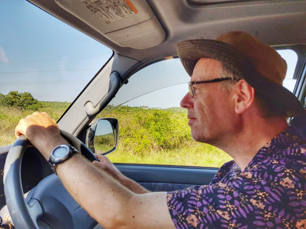 Behind the wheel